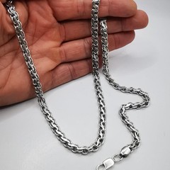 Vintage Signed Handmade 925 Sterling Silver Jewelry Chain 24.02in 0.24inW 1.70oz