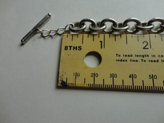 Antique 0.925 Sterling Silver Chain Heart Toggle Closure 73.1 grams 20 Inches