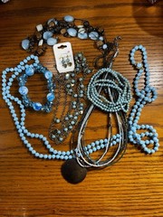 Lot of Light-Blue Themed Costume Jewelry