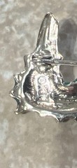 Vintage AAI Sea Horse Brooch Silver Tone Metal Green Yellow Enamel 2 1/4”