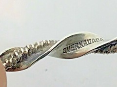 Mexican 925 Silver Bangle Cuernavaca Handmade Slip on Style Signed Twist Pattern