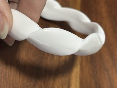 Vintage Lucite Resin Acrylic Bangle Bracelet Barnelli Creations NWT WHITE