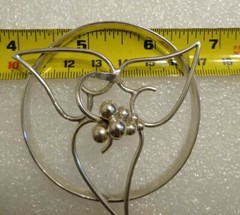Rare Vintage 925/1000 Sterling Silver Dragsted Denmark Giant 2¾” Pendant 20.5g.