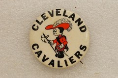 Vintage Pinback Button Cleveland Cavaliers Basketball Team 1960s NBA Logo