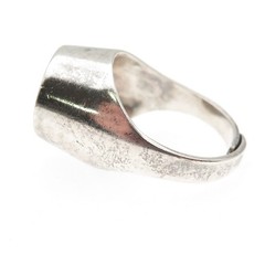 David Andersen 925S Sterling Silver Vintage Norway Enamel Adjustable Ring Size 8