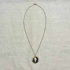 Vintage Wedgwood Black & White Jasperware Fairy Angel Necklace & Earrings Set