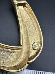 Vintage Napier Necklace Textured Gold Tone Art Deco Style Fold Over Clasp Signed