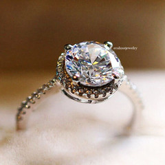 2.20Ct Round Cut Lab Created Diamond Halo 14K White Gold Finish Engagement Ring