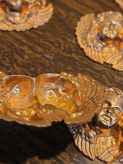 Lot Of 10 Cherub Head Bust France Vintage 60s Brass Stampings Findings Jewelry