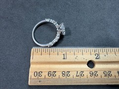 3.51g Vintage Sterling Silver 925 Oval Faceted Sparkling Ring Size 11 M