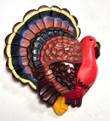 Vintage 1980’s Hallmark Cards Autumn Fall – Thanksgiving Tom Turkey Pin / Brooch