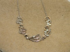 Vintage Sorrento Sterling Rhinestone Filigree Necklace