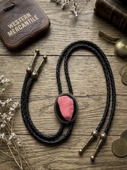 Bolo Tie Mens Wedding Necklace Leather Rope Western Cowboy Style