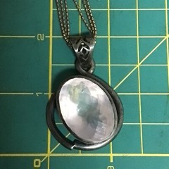Vintage 925 Real Rose Quartz Pendant W/ VTG DESIGN AGI 925 ITALY Necklace
