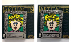JJ Jonette Vintage Frame Brooch With Broke Or Millionaire NOS RARE! One Brooch