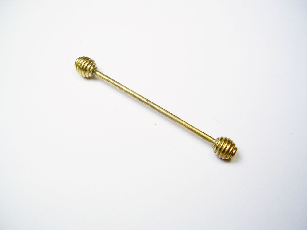 Dumbbell Collar Bar Mid Century Collar Holder pin top screw end Formal Wear