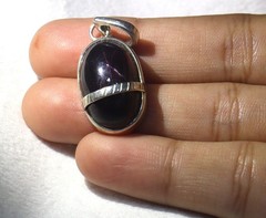 Natural Star Garnet Brown Color 925 Sterling Silver 1.25 Inch Pendant Daily Wear