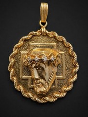 RARE Antique 1920s 14K Gold Diamond Jesus Christ High Relief Pendant 16.05g