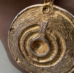 Yves Saint Laurent Vintage Medallion necklace Aztec Style Gilt *YSL Mark* Rare!