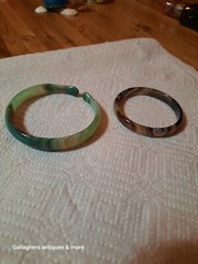 Stunning Vintage Gemstone Crazy lace Agate Stone bracelet Bangle lot Jewelry