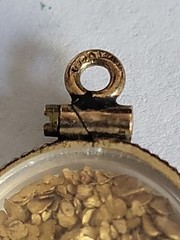 Vintage 20k Natural Gold Placer Nuggets in Gold Filled Display Charm Pendant 2g