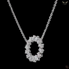 Lab Created Diamond 2.88ct Pendant Necklace White Gold Plated Gift