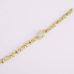 womens bracelet 18k gold filled with hearts