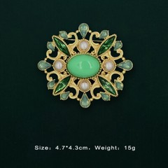 Women Noble Vintage Enamel Flower Brooch Unisex Antique Jewelry Accessories Gift