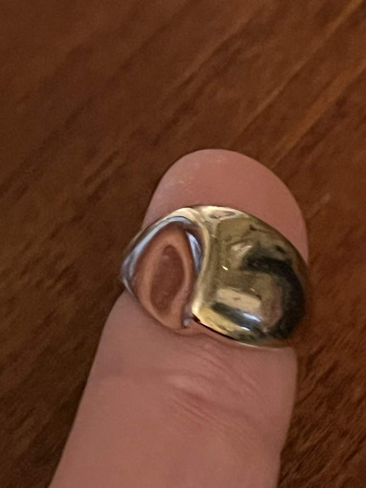 Vintage 14KT Yellow Gold Ring 4.8 Grams Free Form Wave Domed – Size 4