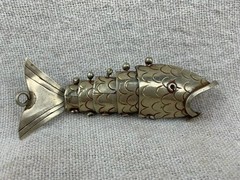 Vintage Articulated Fish Pendant Koi 2 2/3 Inch