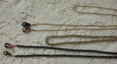 2- ANTIQUE ART DECO GLASS BEADED NECKLACE 46 INCHES LONG FLAPPER BOHO CHIC