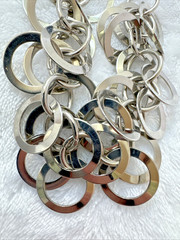 Vtg CHUNKY 1990s 80s y2k statement Brutalist Metal Modernist Necklace Unique
