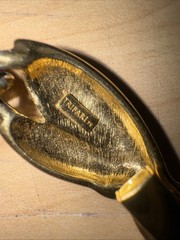 Vintage Trifari Gold Tone Leaf Bracelet 1955/1969 7-3/8″ w/ Crown Trifari Mark