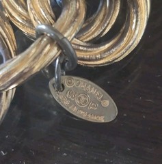 VTG CHANEL double twisted link logo bracelet LAGERFELD SPRING 93 AUTHENTICATED