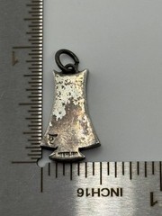 Vintage Cinruss Creations Modernist Sterling Silver Owl Charm Pendant