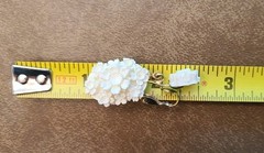 Vintage Lightweight White Carved Celluloid Flower Earrings and Necklace Set