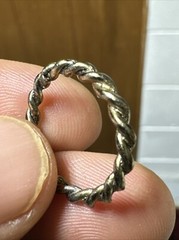 Mixed Lot of Jewelry 4 rings total 3 Braided Brass Metal & 1 Natural Vary Sizes