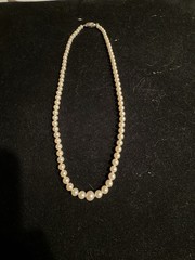 Vintage 14k Taxco Mexico Pearl Necklace 9 Inches Long
