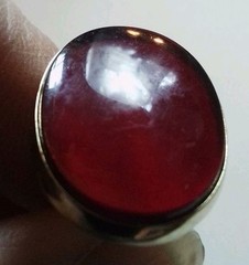 Vintage Gold Tone Oval Cufflinks Reddish Oval Set Bullet Back