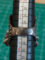 Vintage G&S Eagle Head Claws Wild & Free Mens Ring SIze 8