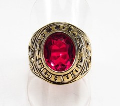Vintage Vargas USA 18K GE Salesman Sample Display High School Class Ring Sz 8.75