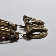 Vintage Possible Schreiner Juliana D&E Clip On Earrings Moroccan Matrix VGC