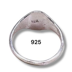 Initial Letter C Signet 925 Sterling Silver Child Baby Ring Size 3