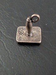 Vintage Small Sterling Hand Held Rubber Stamp Charm says “I Love You” it works