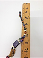Vintage 1970s/1980s Gold & Multicolor Lucite Statement Choker 16″ Necklace