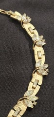 Trifari Rhinestone Necklace Goldtone