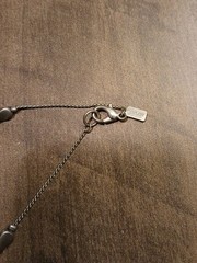 Vintage Revlon Necklace- Gray Bronze Floating Beads Cable Jewelry 18″ Length