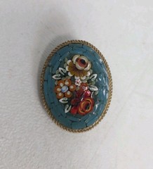 Vintage Micro Mosaic 3 Piece Lot, Brooch/Pin