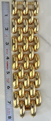 Vtg Italian Bracelet Brev. Pat. gold Plate 1960s Mid Century 8″ (CLASP DAMAGED)