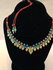 Statement Necklace Handmade Paulina Barcelona OOAK Boho Ethnic Adjustable Spain